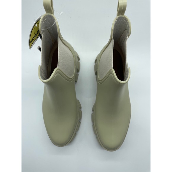 NWT Jeffrey Campbell Platform Lug Rainboots Chelsea Boot Size 7 Cream - Picture 11 of 14
